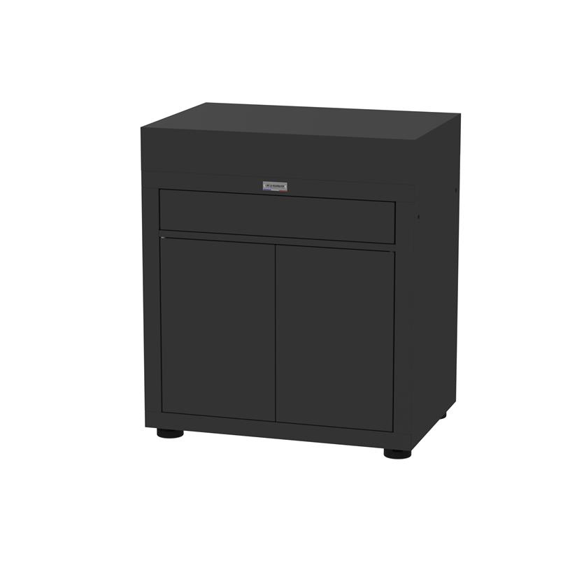 Cabinet with 80×55 cm drawer, black