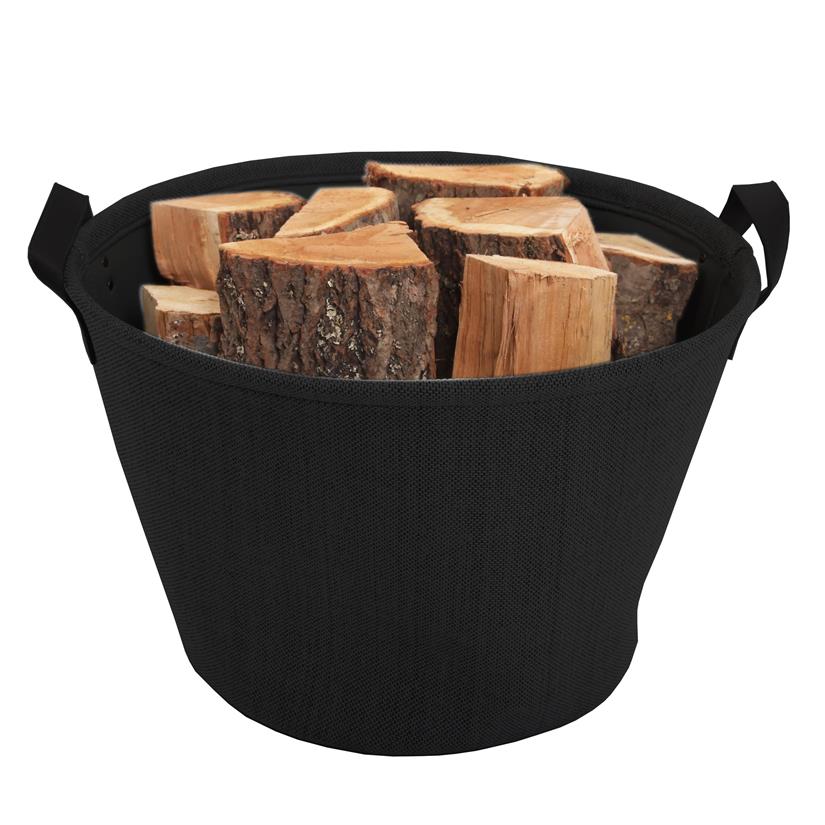 Teahupoo Fabric Log Basket Black