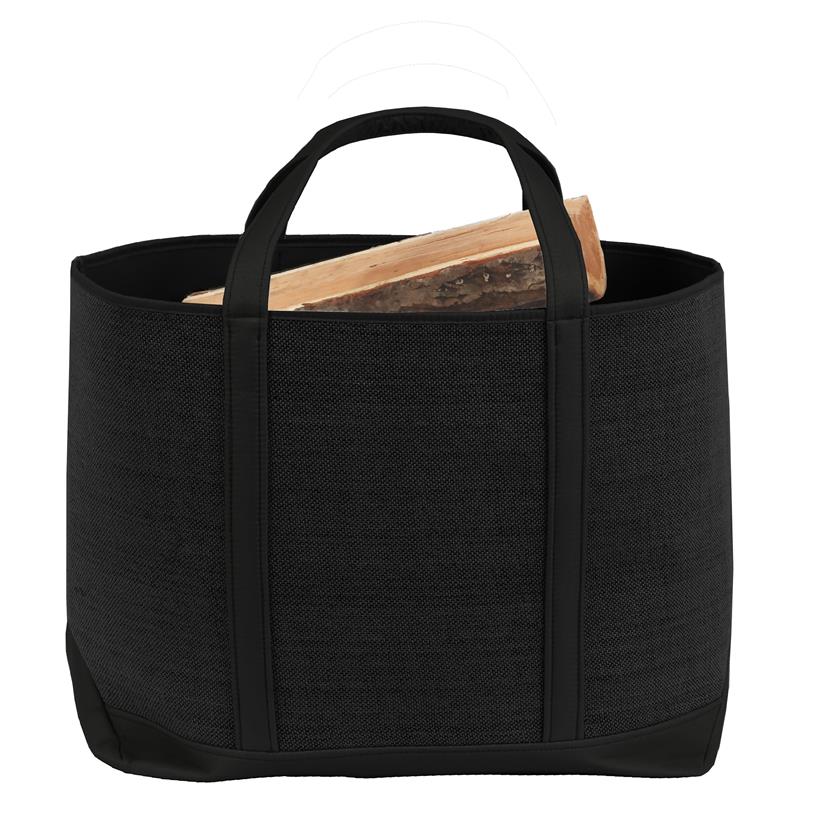 Belharra fabric Log Basket - Black
