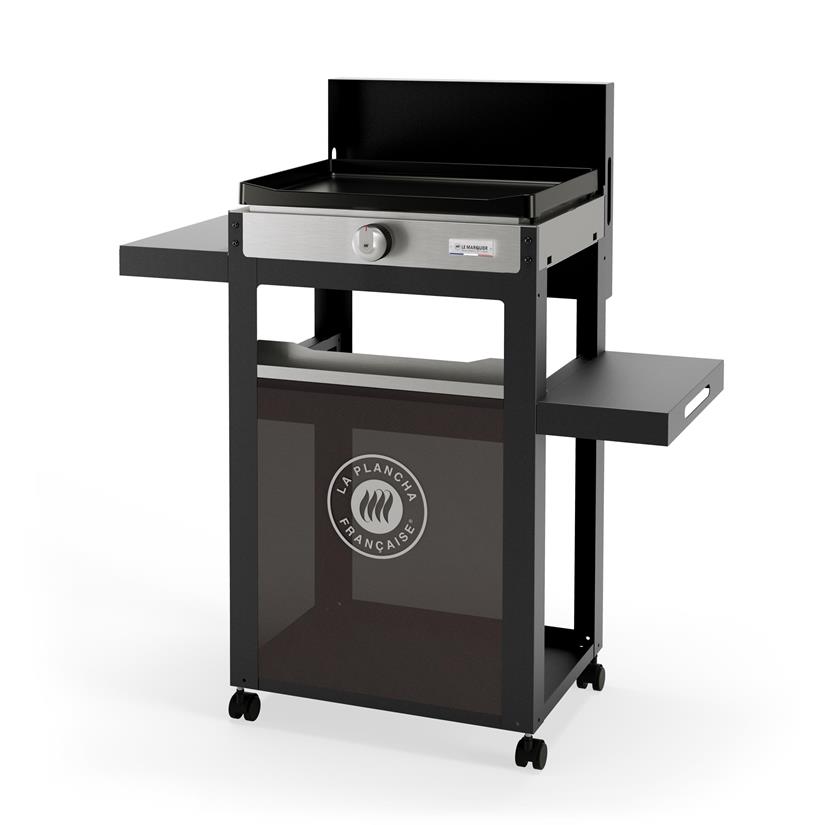 La Plancha Francaise Electric 150 Duo Edition - French Griddle (Lid, Cart, Spice Rack and Curtain Included)