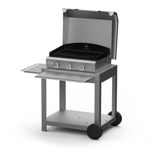 Amalia Silver Edition : Plancha Amalia 360 Inox + Chariot + Couvercle