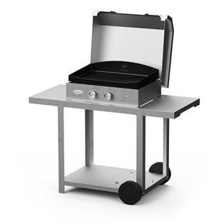 PURE GRILL INOX EDITION : PLANCHA PURE GRILL 260 INOX + CHARIOT INOX + COUVERCLE INOX