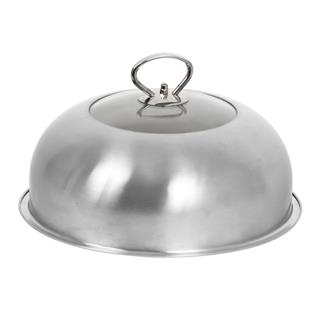 Griddle Basting Dome Stainless Steel and Glass