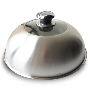 Griddle Basting Dome With Thermometer Stainless Steel