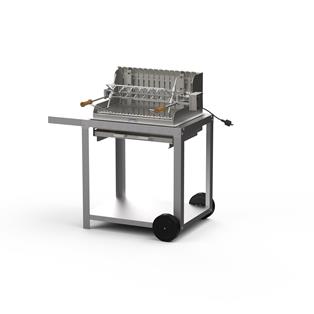 Mendy Charcoal Grill 54 x 32 Stainless Steel on Cart