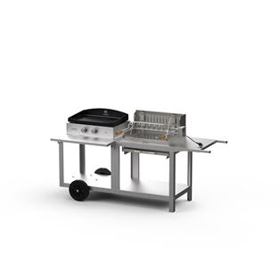 Combo Mendy-Alde Plancha and Grill Stainless Steel