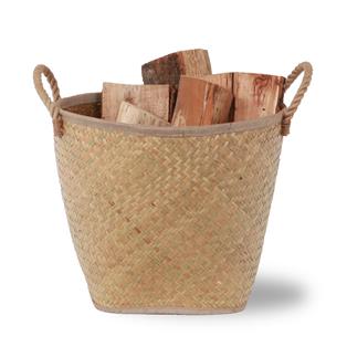 Round Wicker log Basket