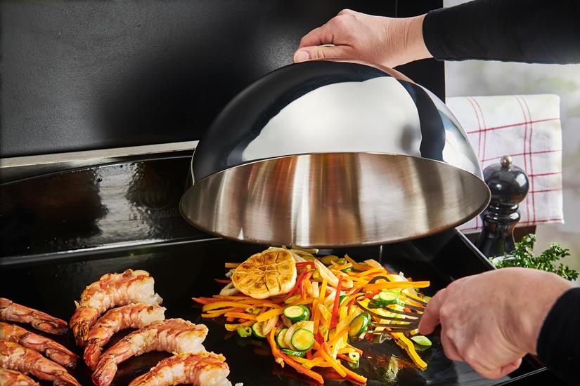 Griddle Basting Dome Stainless steel 30cm #Outdoor De Buyer