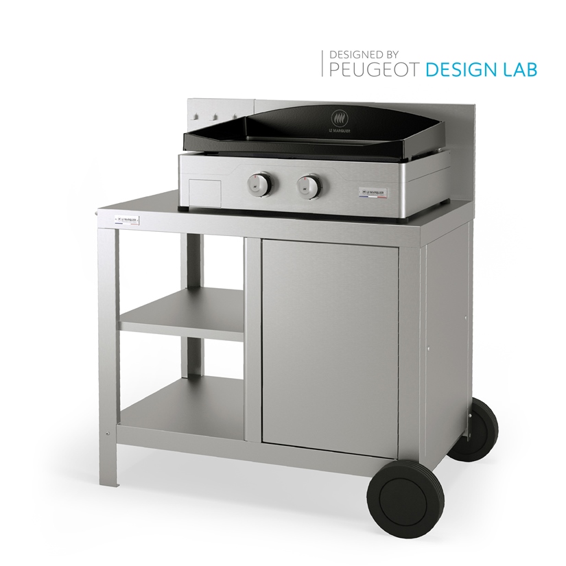 Plancha gaz - 2 brûleurs - châssis inox - 260 Le Marquier