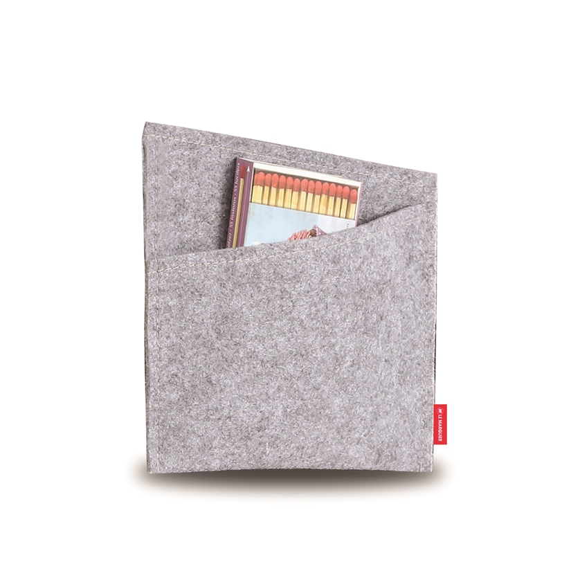 Vide Poche aimanté feutrine gris