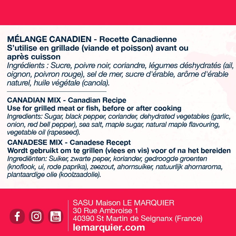 LES ÉPICES DU MONDE : Mélange Canadien