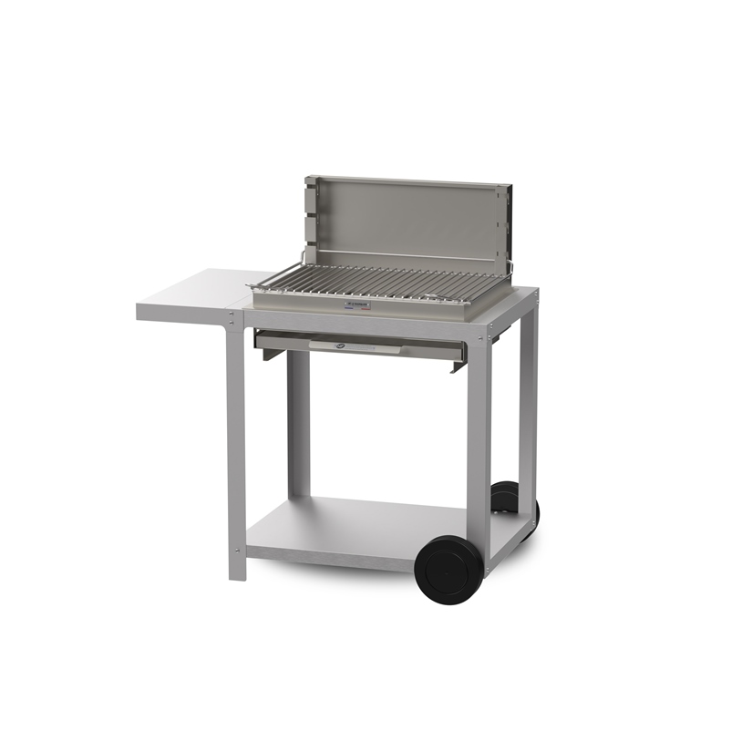 BARBECUE MONTORY 61*40 INOX V2 + CHARIOT