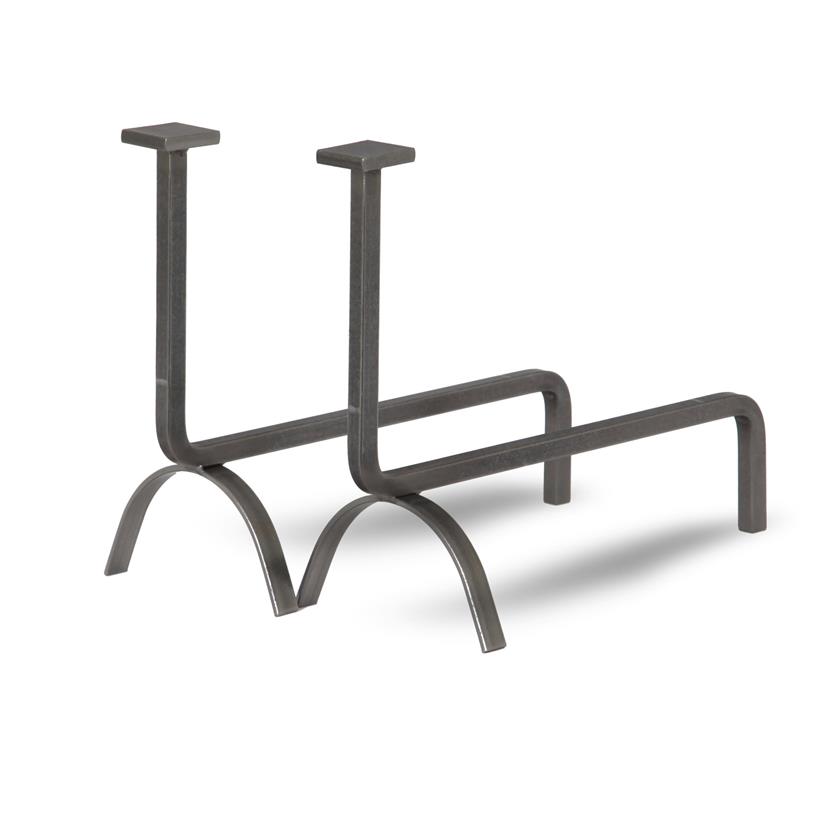 Set of 2 Square-Top Andirons