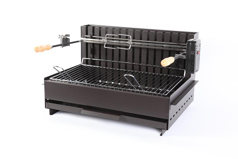 Vulcain Charcoal Grill 61x33 with Rotisserie