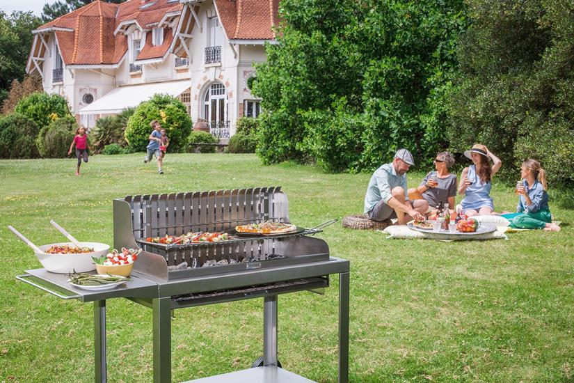 Irissarry Charcoal Grill 78x32 Stainless Steel