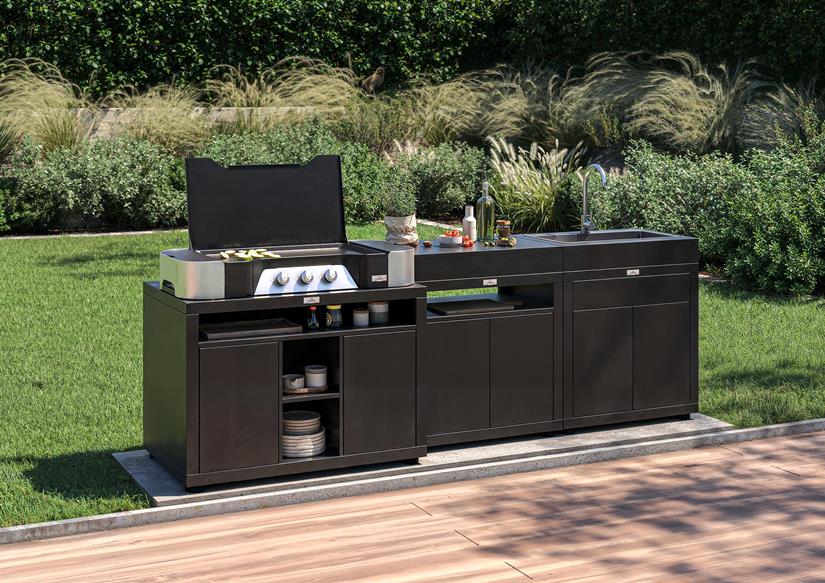XL KITCHEN CABINET, 110 X 70 CM BLACK
