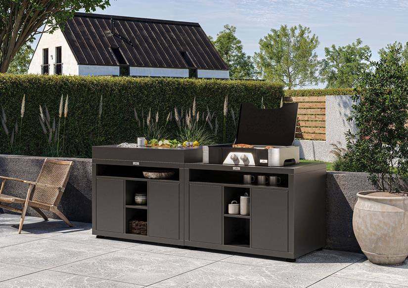 XL KITCHEN CABINET, 110 X 70 CM BLACK