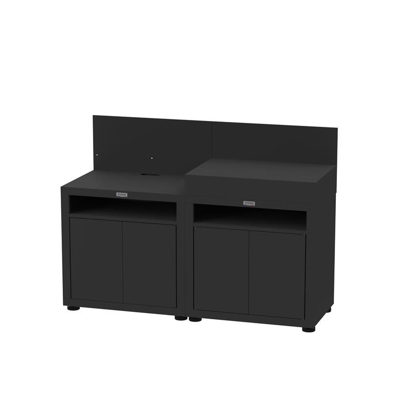 2-UNIT KITCHEN WITH BACKSPLASH - FULL BLACK