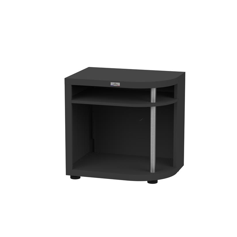 CURVED COOKING CABINET, RIGHT, 80X55 CM BLACK