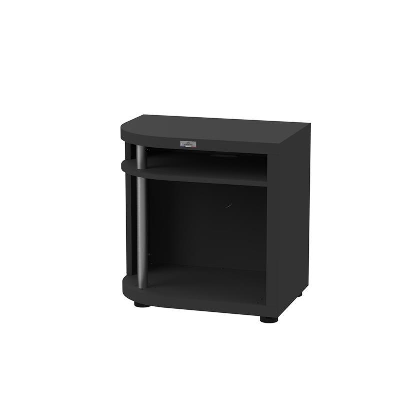 CURVED COOKING CABINET LEFT, 80X55 CM BLACK