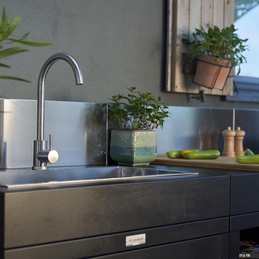 Straight Backsplash Stainless Steel