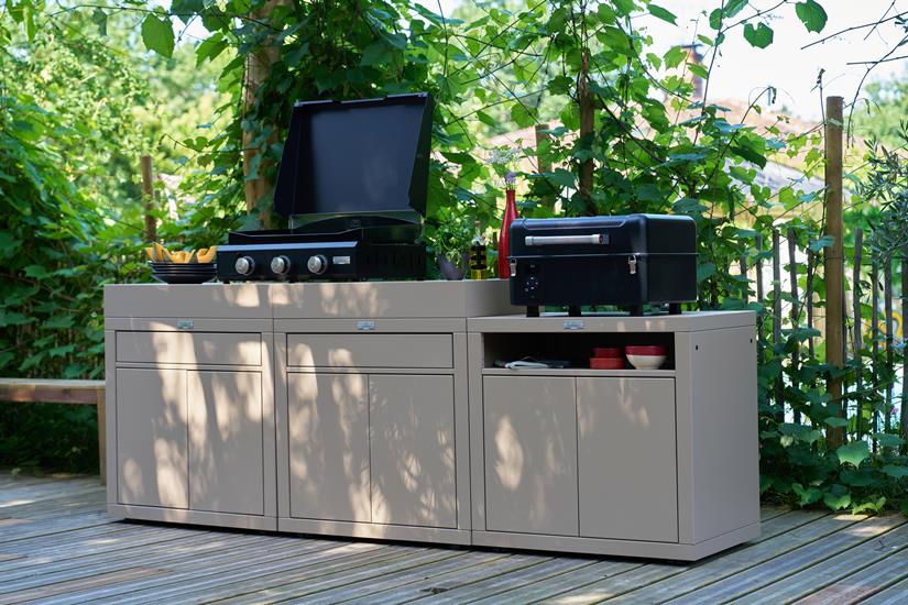 Cabinet With Built-In Sink, 80 x 55 cm Taupe