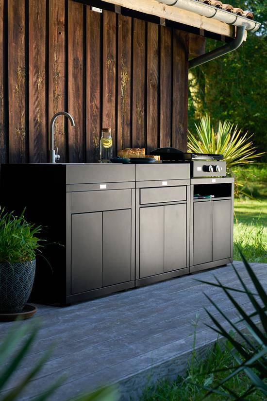 Cabinet With False Drawer, 80 x 55 cm Black