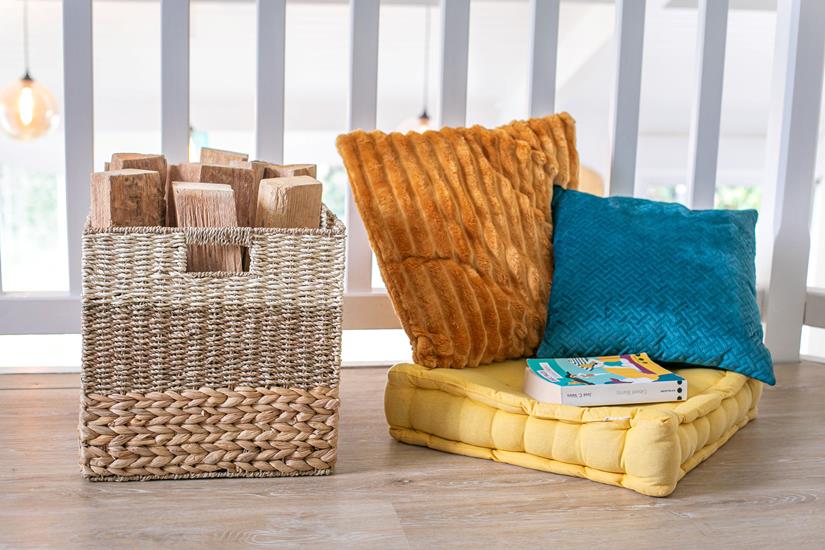 Square Carra Folding Log Basket