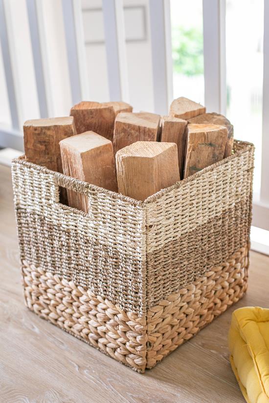 Square Carra Folding Log Basket