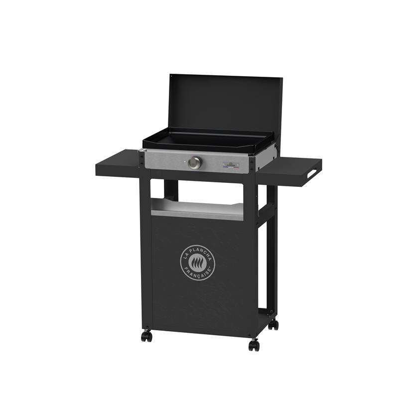 La Plancha Francaise Electric 150 Duo Edition - French Griddle (Lid, Cart, Spice Rack and Curtain Included)