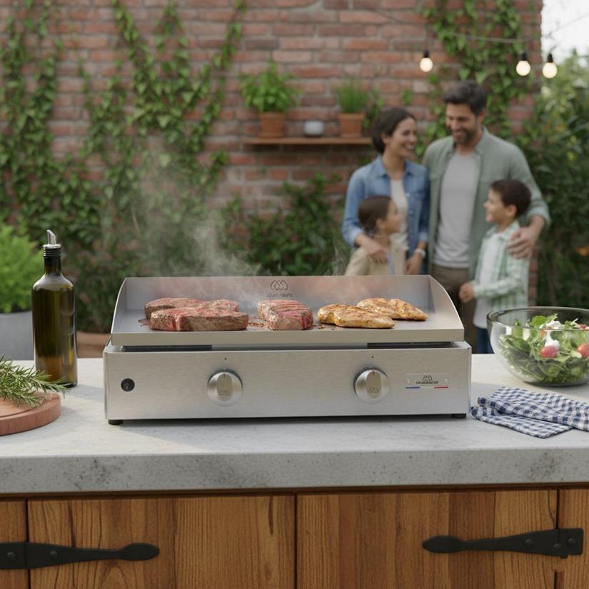 La Plancha Inox Gas 60 Stainless Steel - French Griddle
