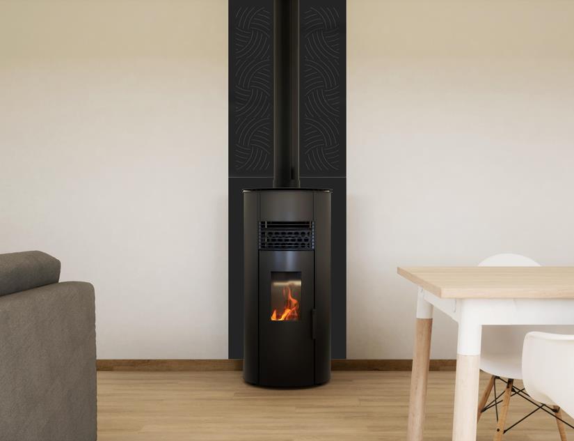 Heat Shield Solid Black L80 H120