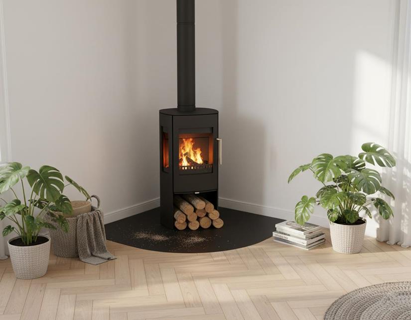 Angle Floor Plate Black L120 H120