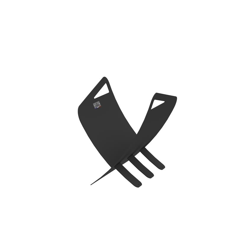 Modern Curved Log Rack Black