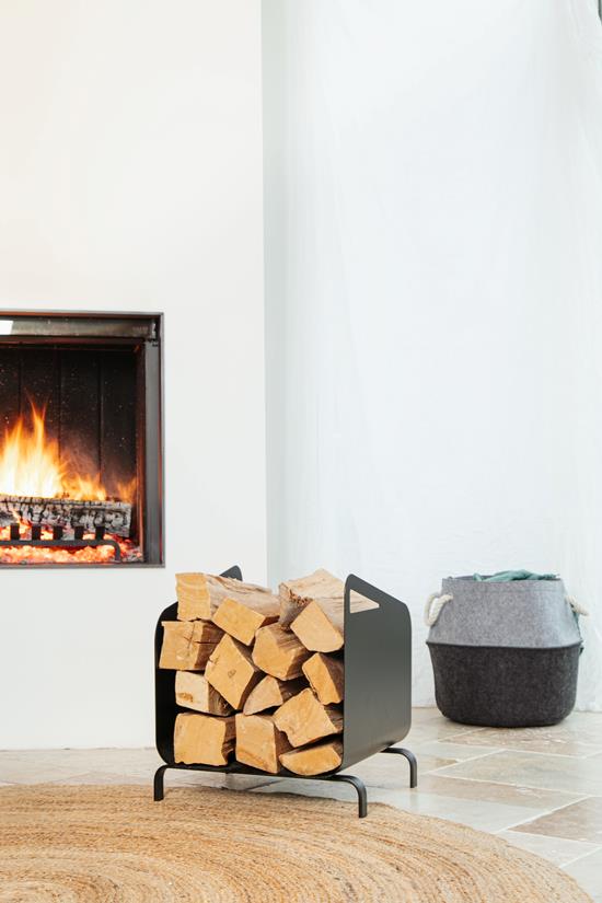 Low FJORD Black Log Holder