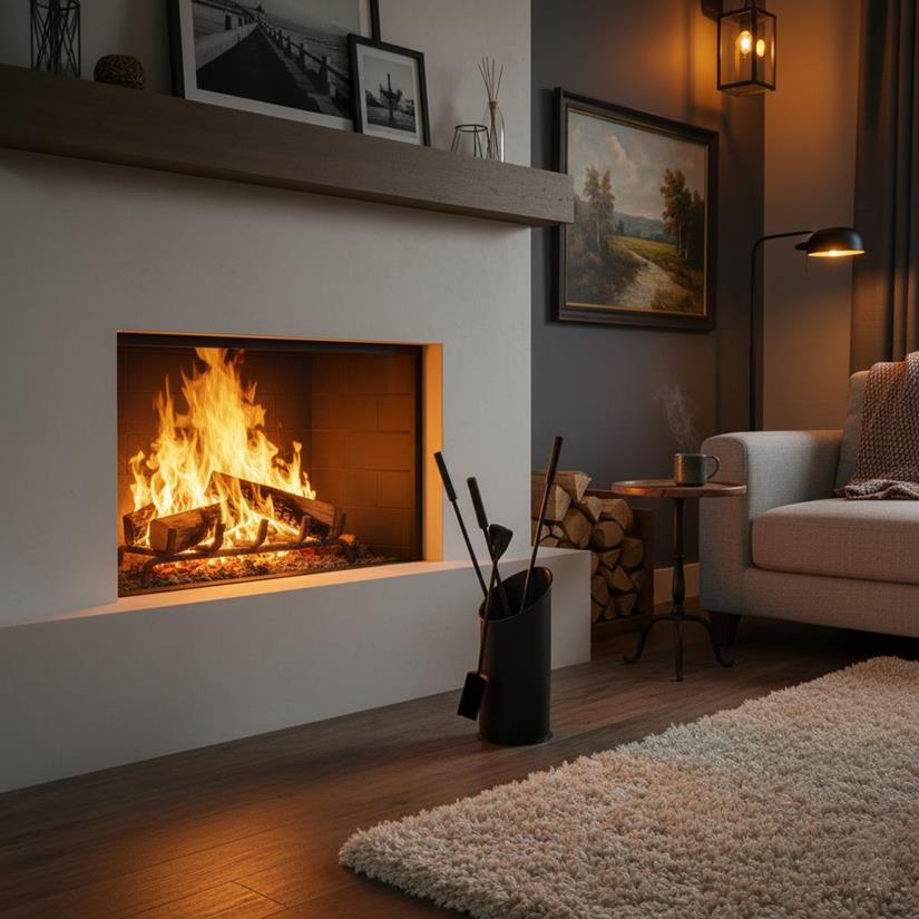 Lauki Basic Fireplace Tool Set, Black